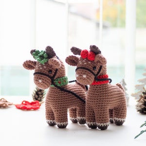 Crochet Christmas Reindeers with Sleigh /Pattern/PDF/English only/ Christmas ornaments, Christmas Tree Decoration, Christmas toys, Amigurumi image 3