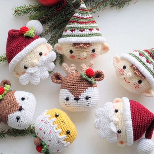 Crochet Christmas Decoration: Elf Santa Reindeer and | Etsy