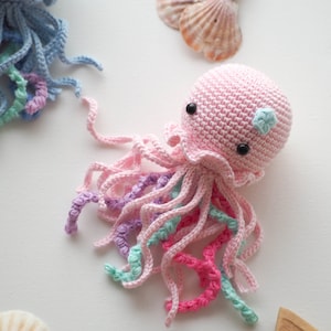 Crochet Jellyfish /Pattern/ PDF/English only/Amigurumi, Crochet Jellyfish, Jellyfish Toy, Newborn Toy, Plush Toy, Amigurumi image 9