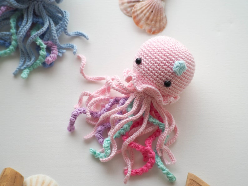 Crochet Jellyfish /Pattern/ PDF/English only/Amigurumi, Crochet Jellyfish, Jellyfish Toy, Newborn Toy, Plush Toy, Amigurumi image 9