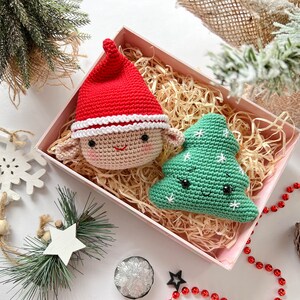 Crochet Christmas Ornaments: Elf, Christmas Tree, Santa and Reindeer /Pattern/PDF/English only/ Christmas gift, Christmas Decoration Toys image 4