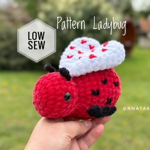 Juguete de mariquita de ganchillo, patrón de costura baja Amigurumi (PDF)