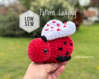 Juguete de mariquita de ganchillo, patrón de costura baja Amigurumi (PDF)
