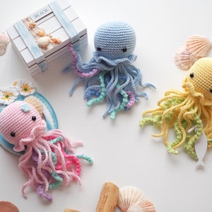 Crochet Jellyfish /Pattern/ PDF/English only/Amigurumi, Crochet Jellyfish, Jellyfish Toy, Newborn Toy, Plush Toy, Amigurumi image 2