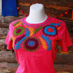 Mexikanische Bluse, mexikanisches besticktes Hemd, mexikanische bestickte Bluse, mexikanische Kleidung