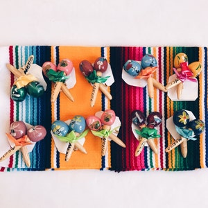 Mini maracas, recuerdos de fiesta mexicana, Maracas, SET DE 10