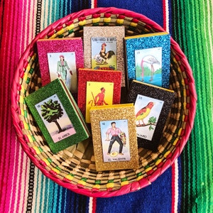Loteria wedding favors, loteria match box, Mexican party favors