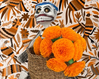 Ringelblumen, Papierblume, Tag der Toten, Altarzubehör