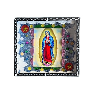 Lady of Guadalupe nicho, virgen de Guadalupe shadow box, Mexican folk art