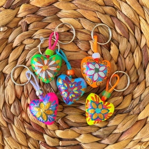 Mexican heart keychain, Mexican keychain, Mexican miniatures