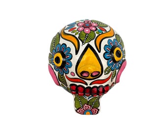 Mexican coconut mask, Mexican folk mask, Mexican folk art, Mexican wall decor