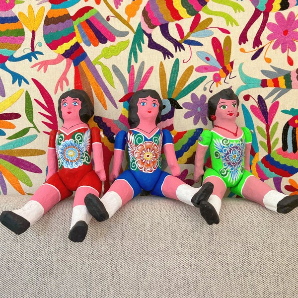 Lupita doll, Mexican doll, paper mache doll, Mexican folk art