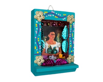 Frida nicho box, mexican nicho, Mexican folk art