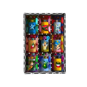 Loteria nicho, caja de sombras mexicana, arte de loteria, decoración de pared mexicana