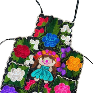 Mexican embroidered apron, Mexican apron