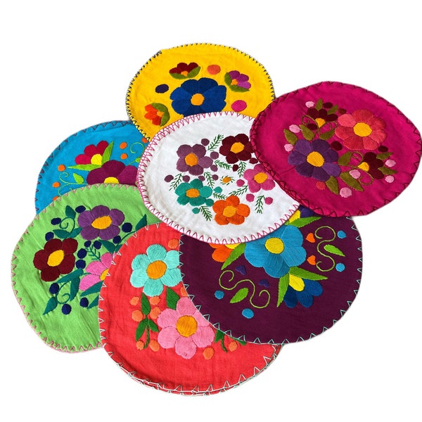 Embroidered tortilla warmer, tortilla holder