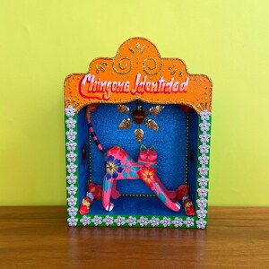 Alebrije, mexican folk art, mexican nicho, mexican wall decor