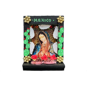 Dame von Guadalupe nicho , mexikanisches nicho , Virgen de guadalupe retablo