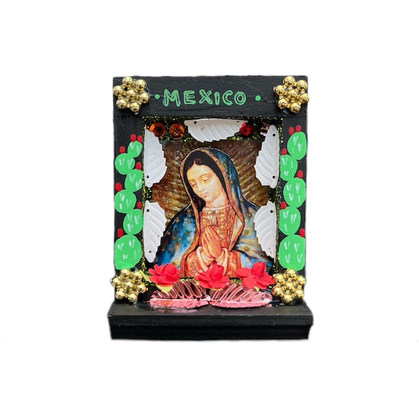 Lady of Guadalupe nicho, Mexican nicho, Virgen de guadalupe retablo