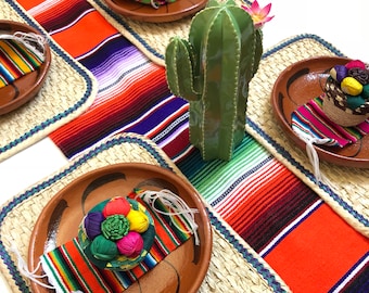Chemin de table Serape, décoration fiesta mexicaine, décoration thème sud-ouest