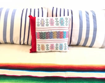 Mexican embroidered pillow, mexican decor, embroidered pillow, mexican pillow, mexican home decor, mexican pillow case