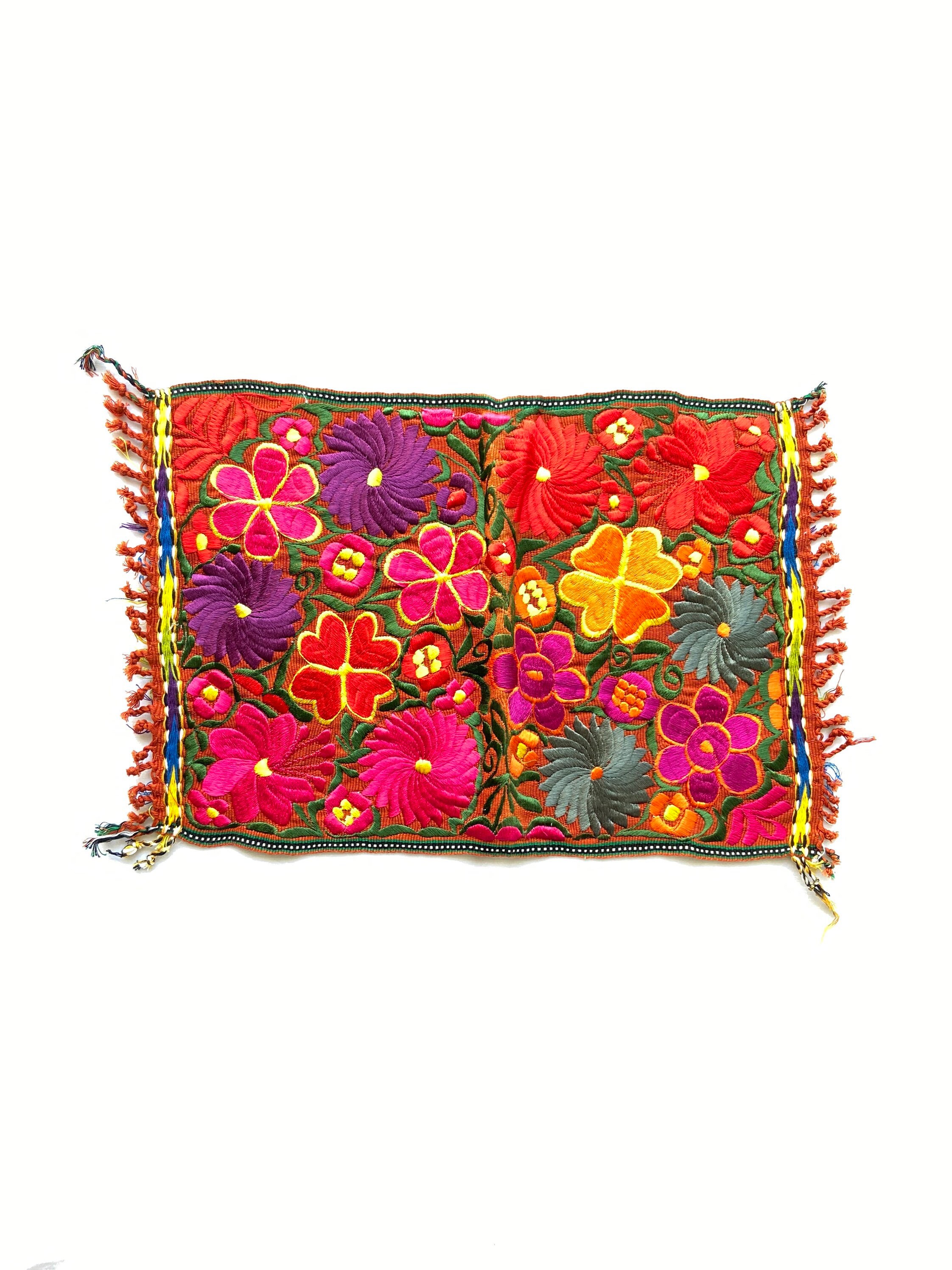 Mexican embroidered placemat woven placemats mexican Etsy