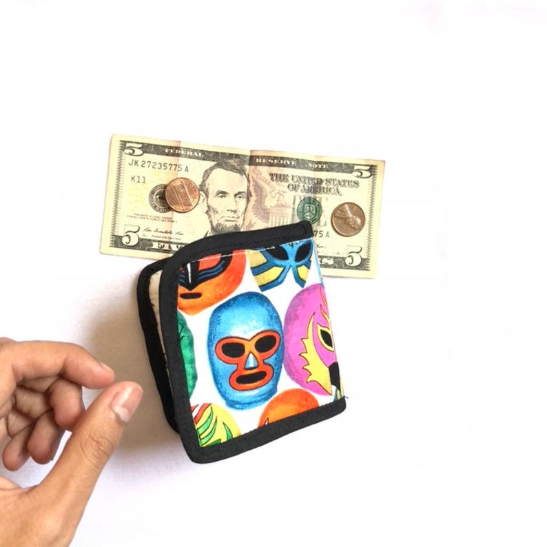 mexican billfold wallet Mexican wallet lucha libre wallet
