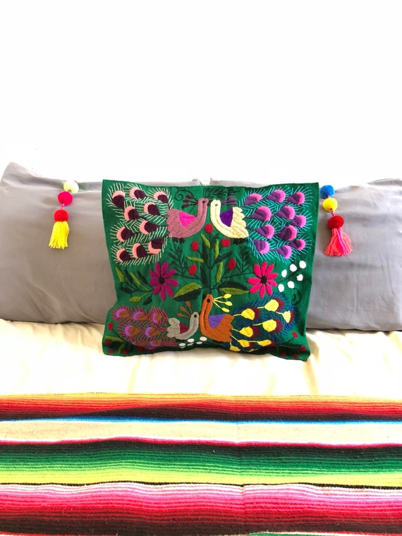 Mexican pillow Mexican embroidered pillow pillow case Etsy