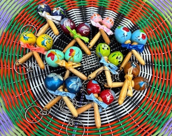 Mini maracas, llaveros mexicanos, regalos de boda mexicanos