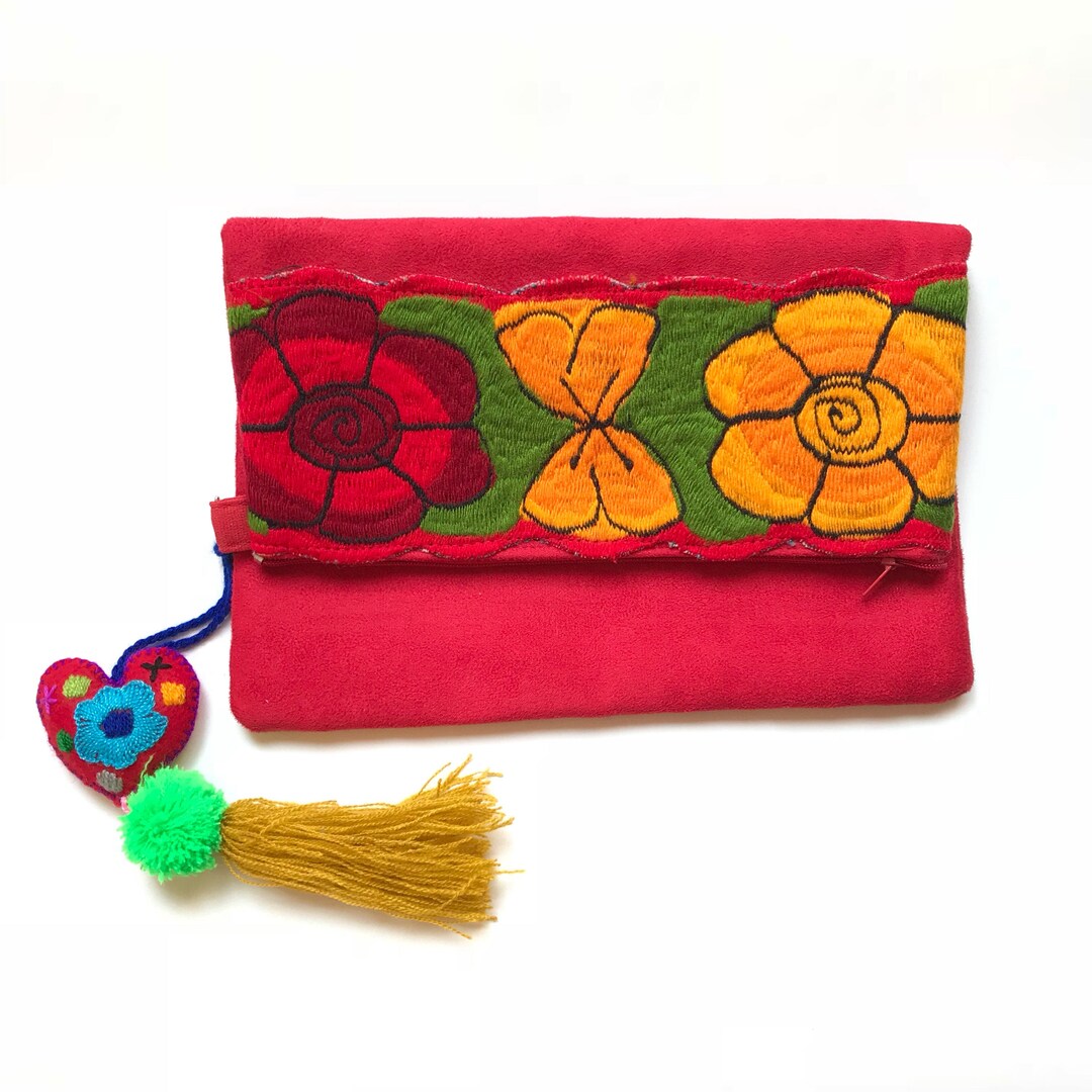 Mexican Clutch, Mexican Bag, Mexican Handbag, Mexican Embroidered Bag