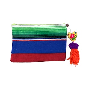 Clutch de sarape mexicano, clutch mexicano, bolso mexicano