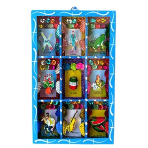 Loteria cards, Mexican shadow box, Mexican folk art, Mexican wall decor