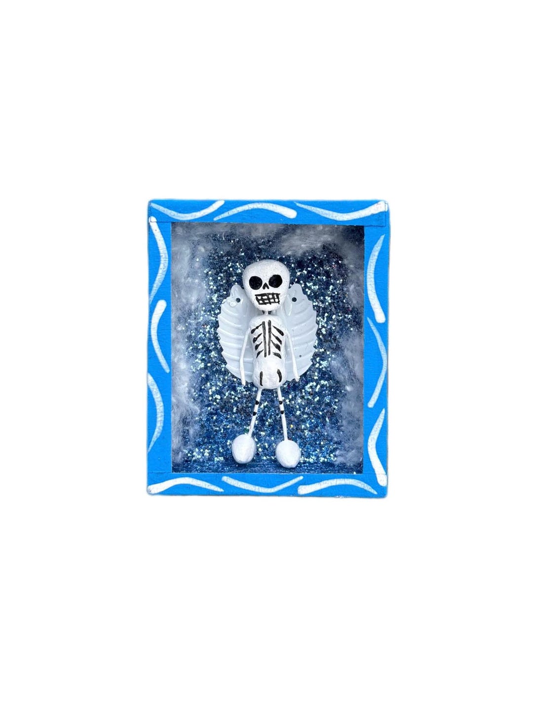 Mexican Shadow Box Magnet, Glitter Skeleton Nicho - Etsy