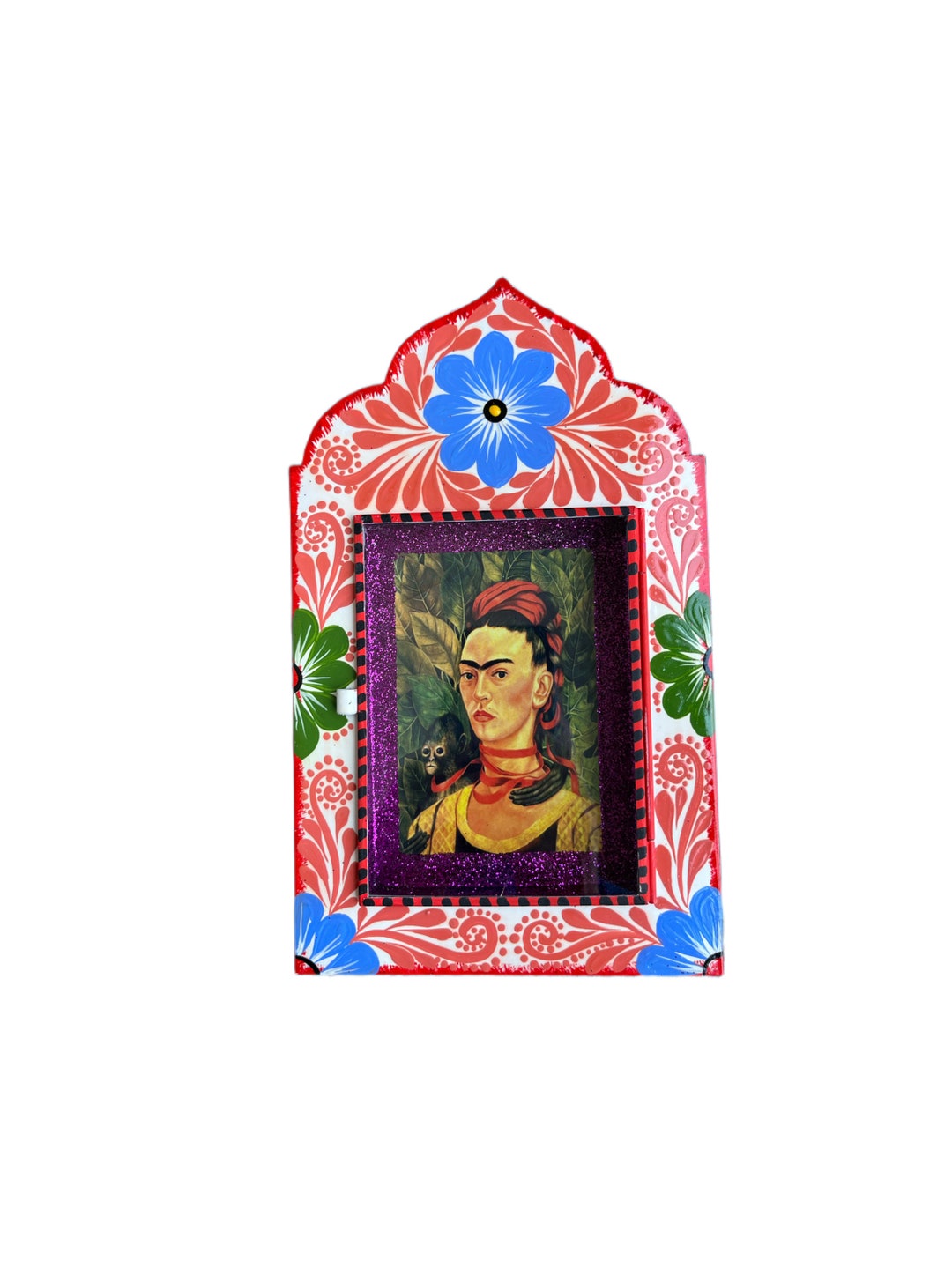 Mexican Tin Nicho, Mexican Wall Decor, Frida Wall Decor, Frida Art Etsy