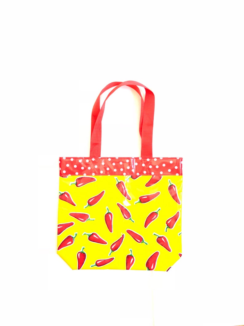 Oil Cloth Bag Oil Cloth Tote Mexican Market Bag Etsy