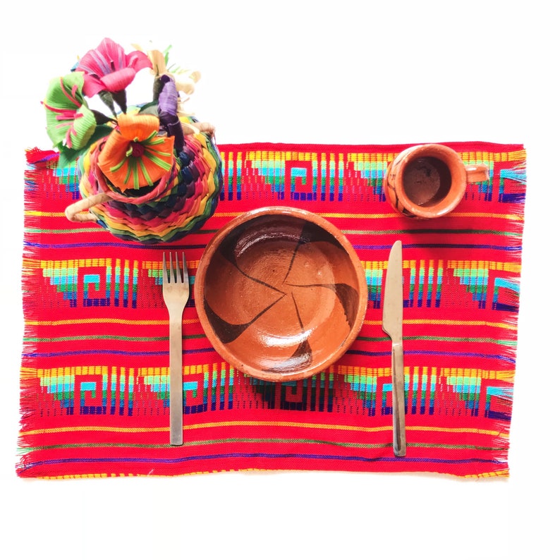Mexican placemat woven napkins mexican napkins fiesta Etsy