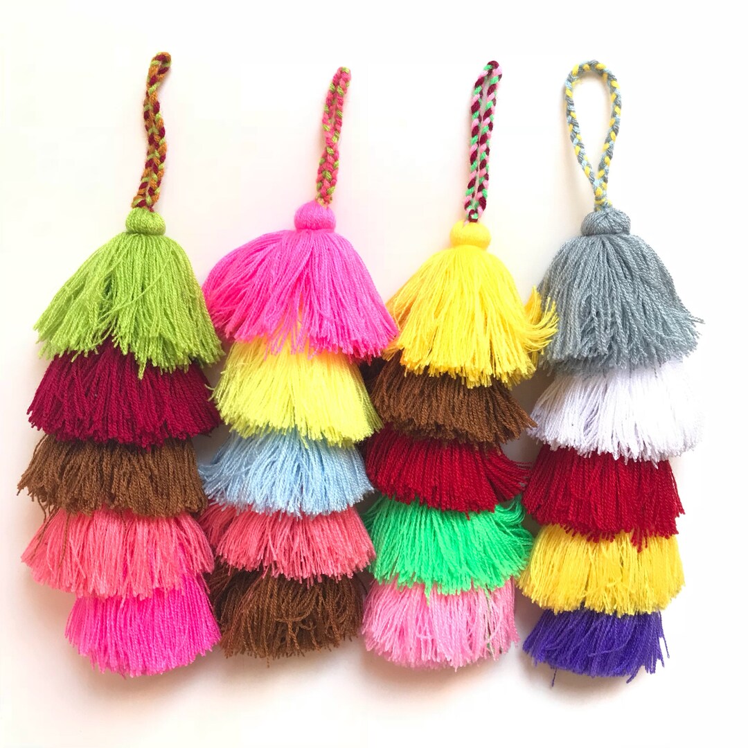 Pom Pom Tassel Pom Pom Keychain Pom Pom Garland Pom Pom Etsy