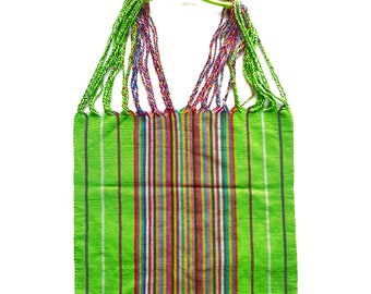Mexican Embroidered Tote Bag, Woven Beach Bag