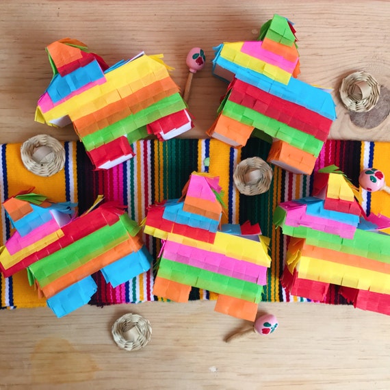 Mini Pinata Donkey Fiesta Decorations Favors Mexican Party Favor Set Of 3