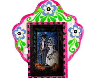 Mexican Tin Nicho, Day of the Dead Folk Art