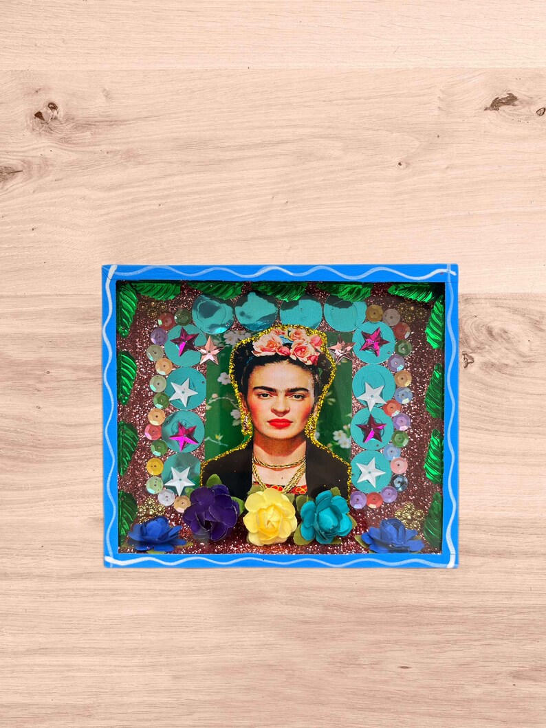 Frida Kahlo Shadow Box, Mexican Nicho Folk Art - Etsy