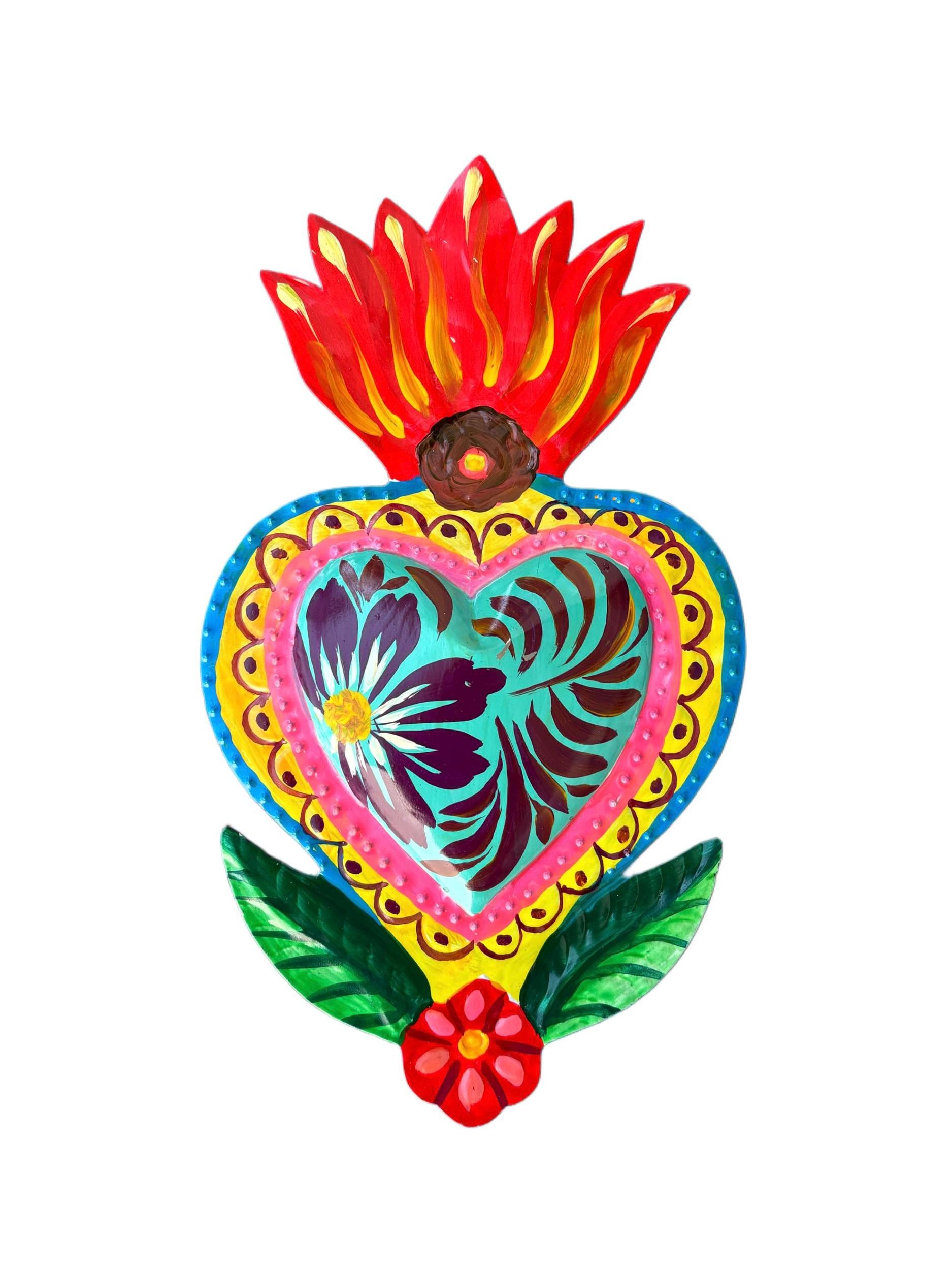 Mexican Tin Heart, Folk Art Wall Decor - Etsy