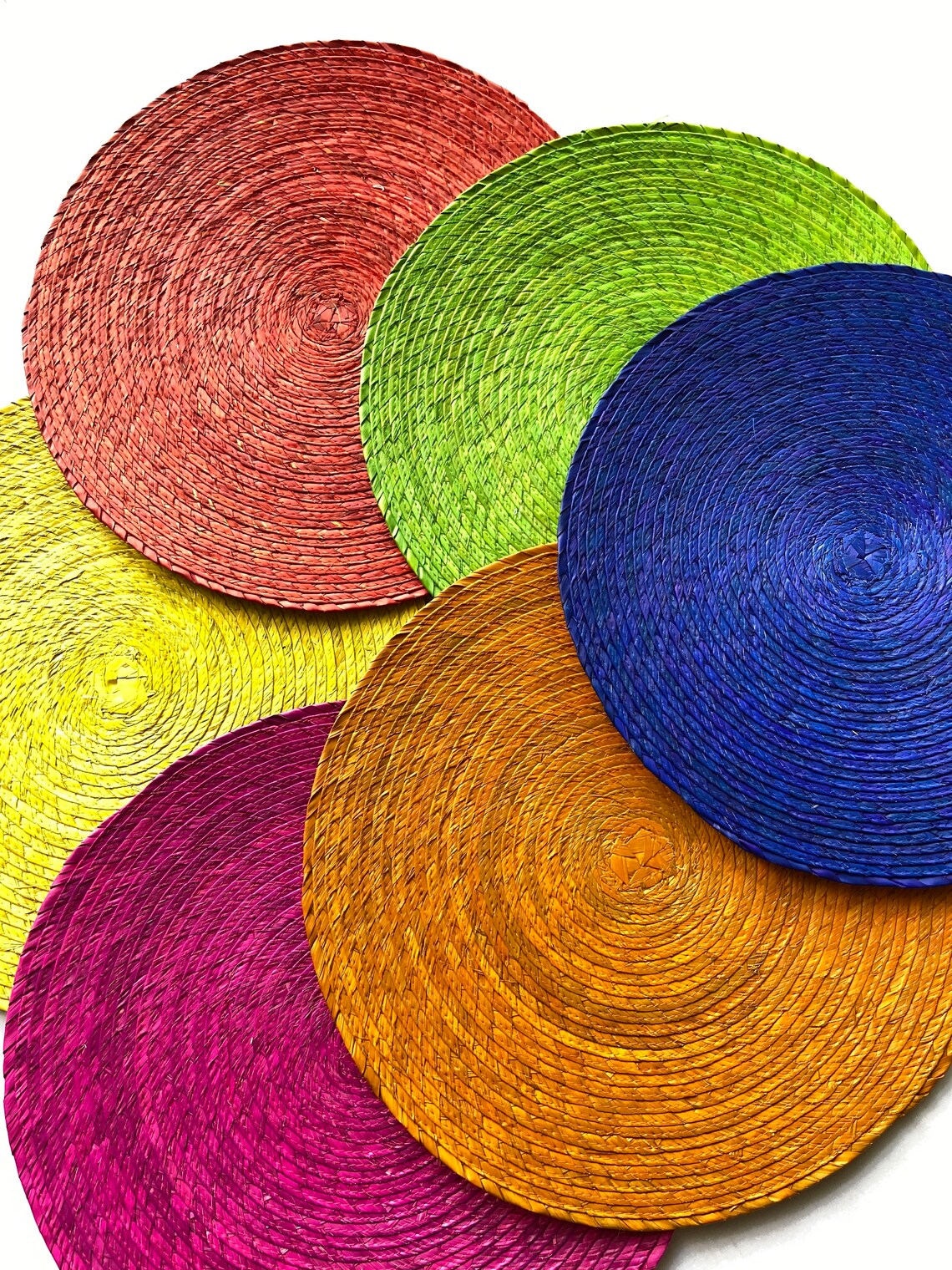 Mexican placemats Mexican woven placemats fiesta Etsy