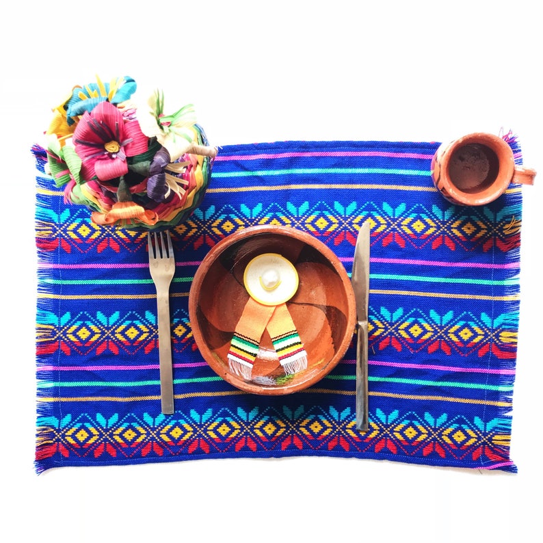 Mexican placemat woven napkins mexican napkins fiesta Etsy