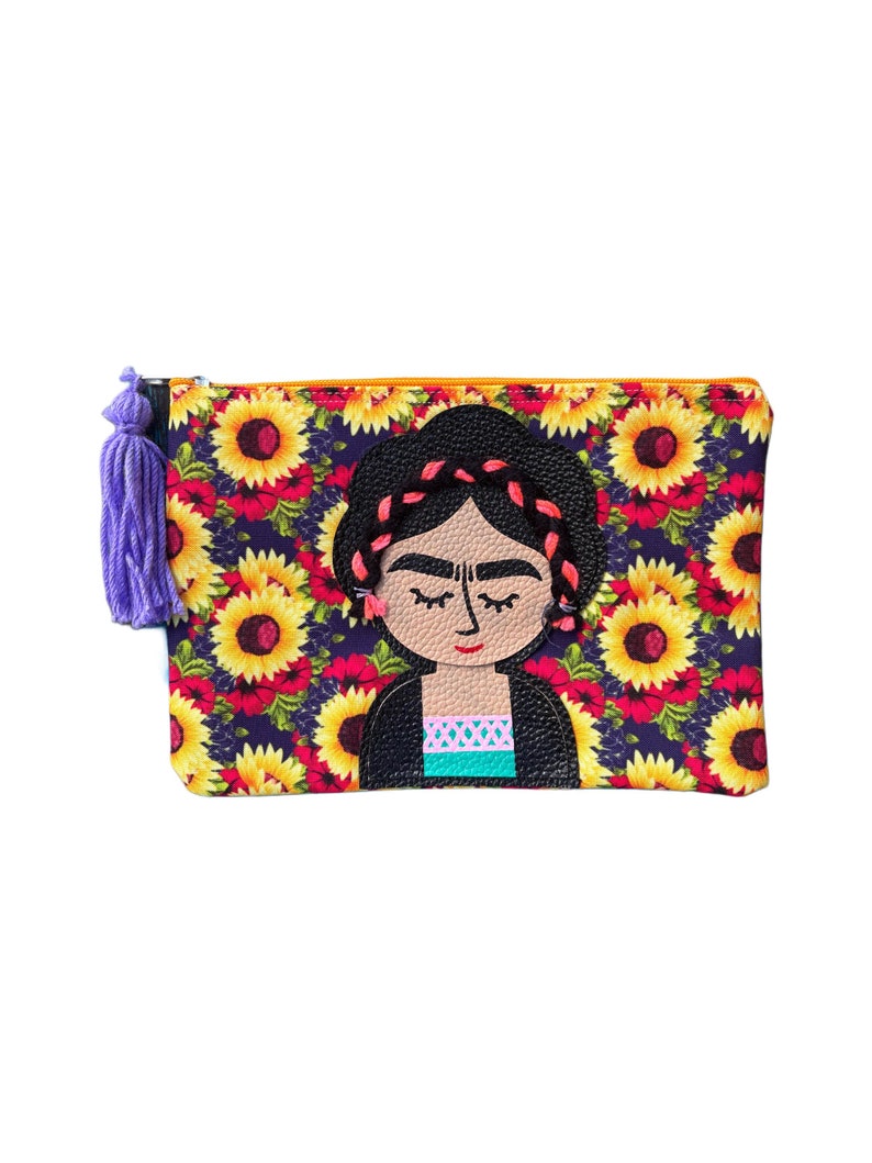 MexiBrandCo Frida Kahlo Zipper Pouch