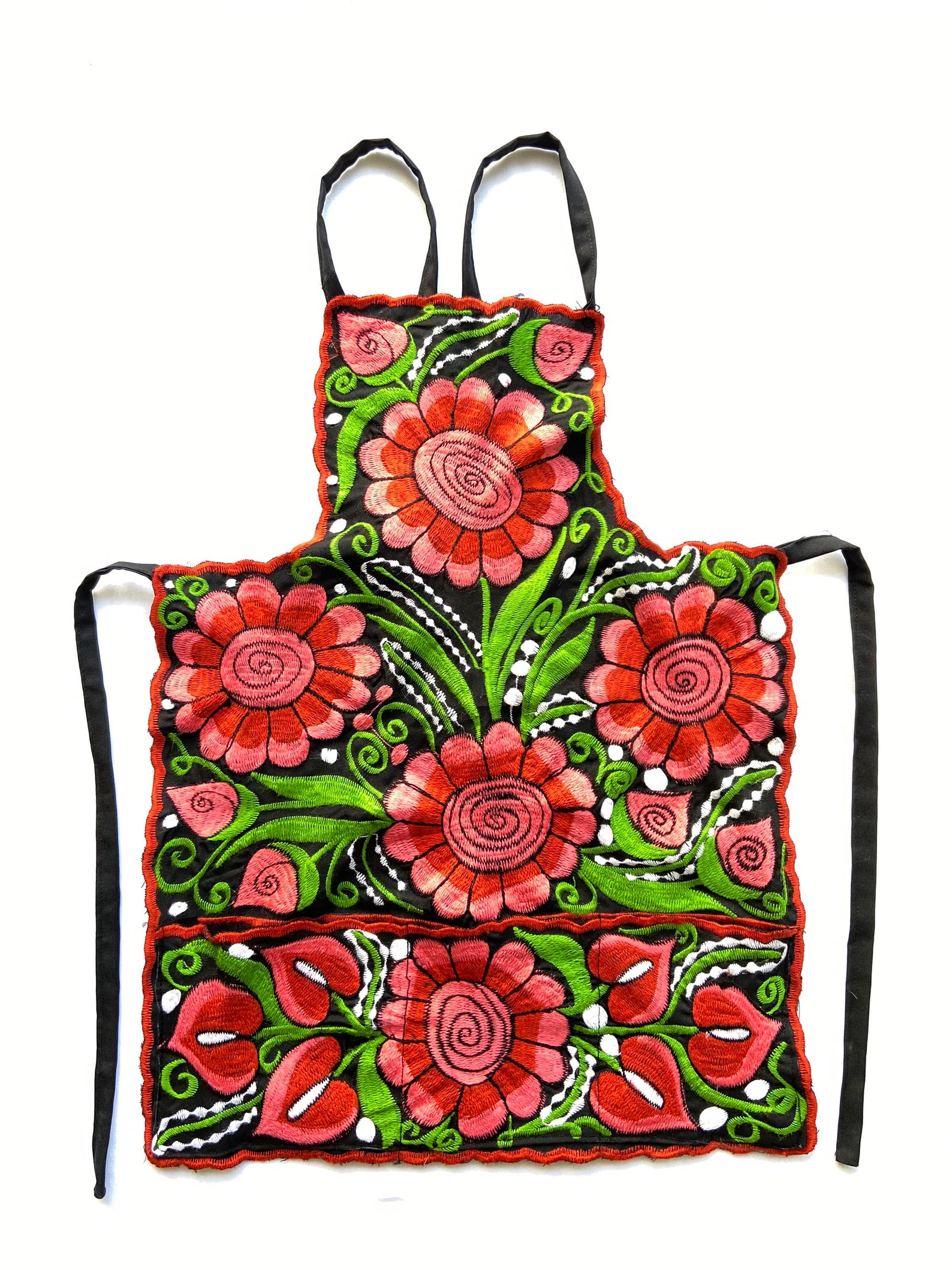 Mexican embroidered apron Mexican apron mandil Etsy