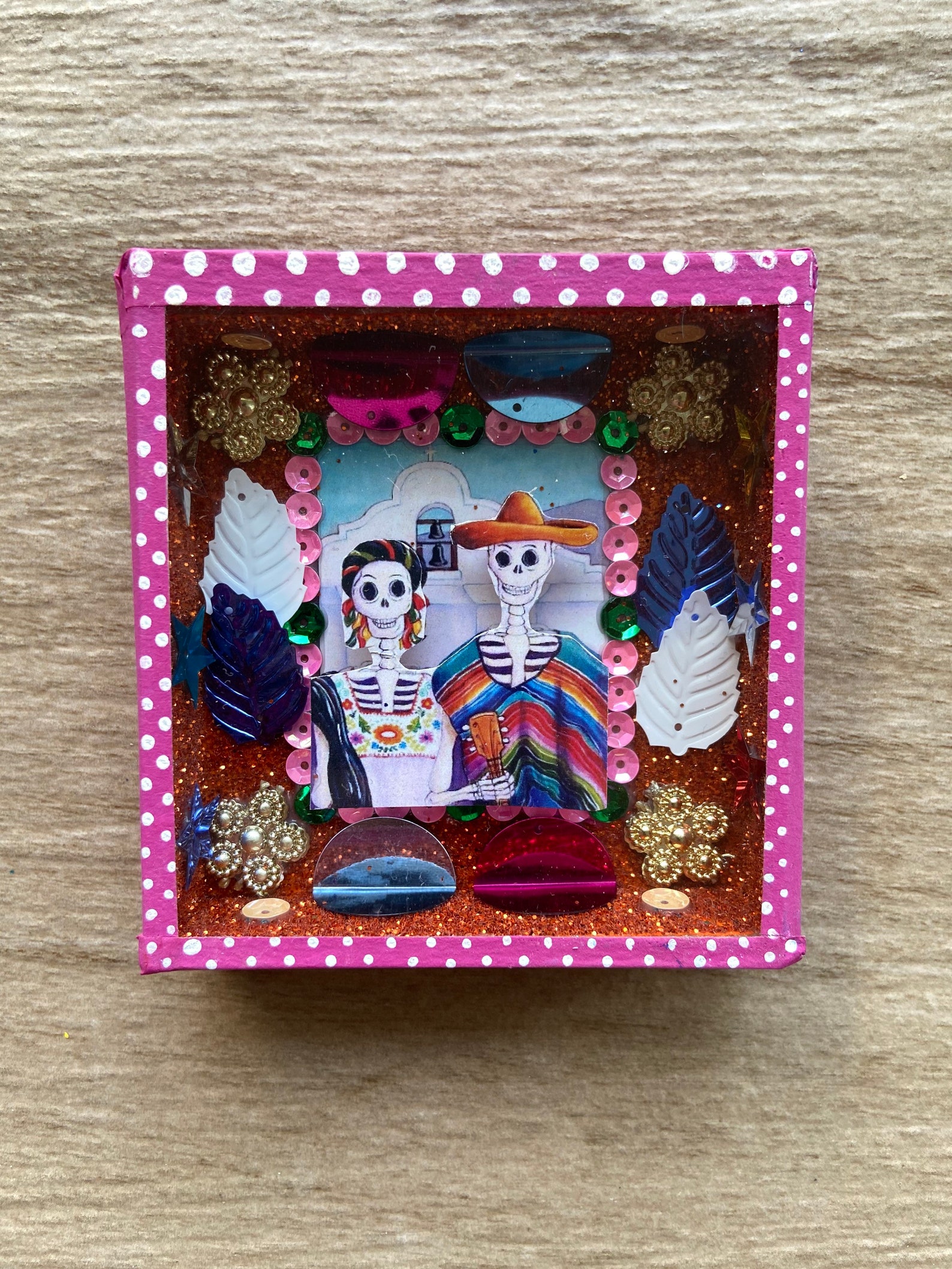 Day of the dead shadow box Mexican shadow box Mexican nicho | Etsy