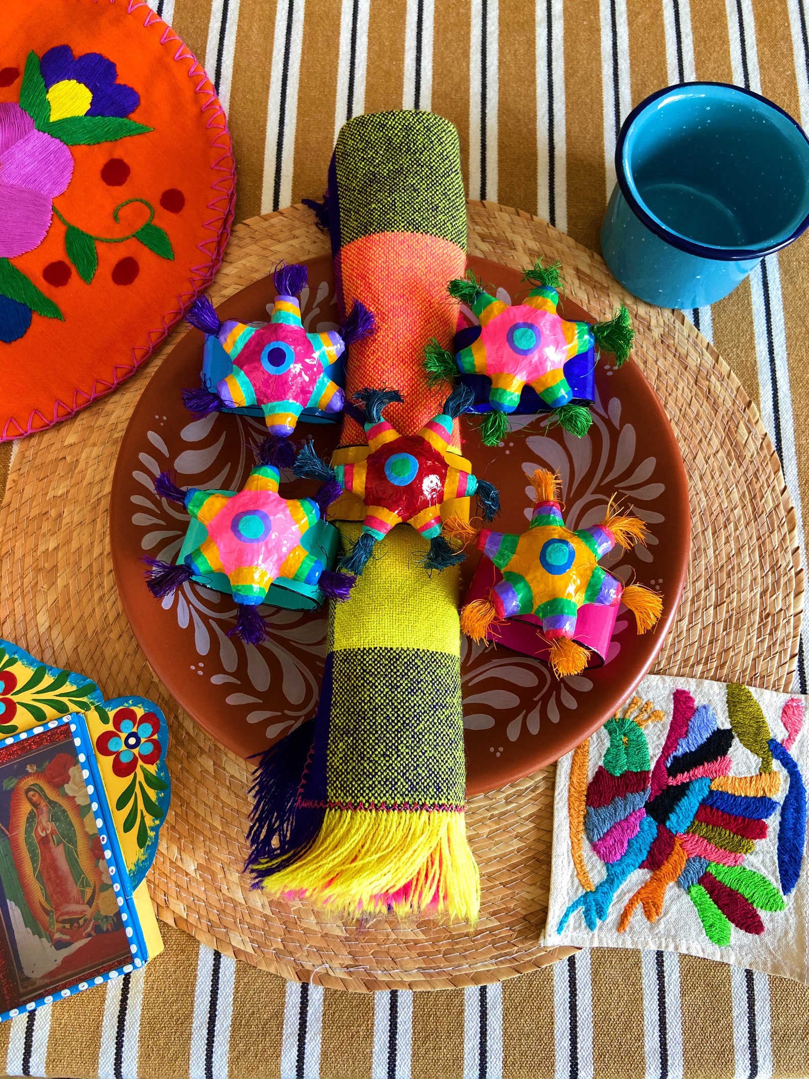 Fiesta Napkin Rings Mexican Napkin Rings Mexican Party Etsy