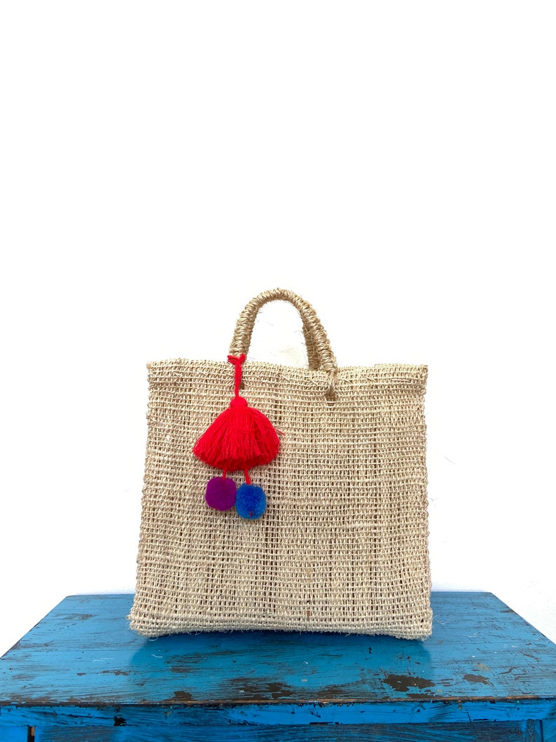 Mexican ixtle bag Mexican wicker bag Mexican market bag
