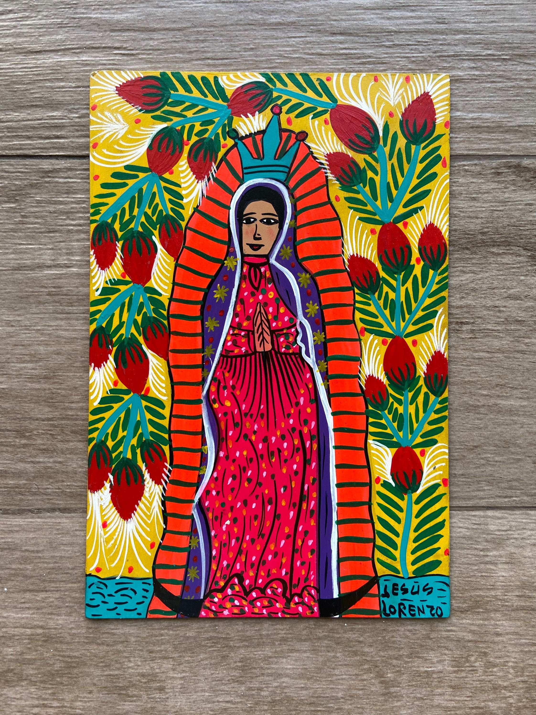 Mexican painting Mexican wall decor ex voto painting Etsy
